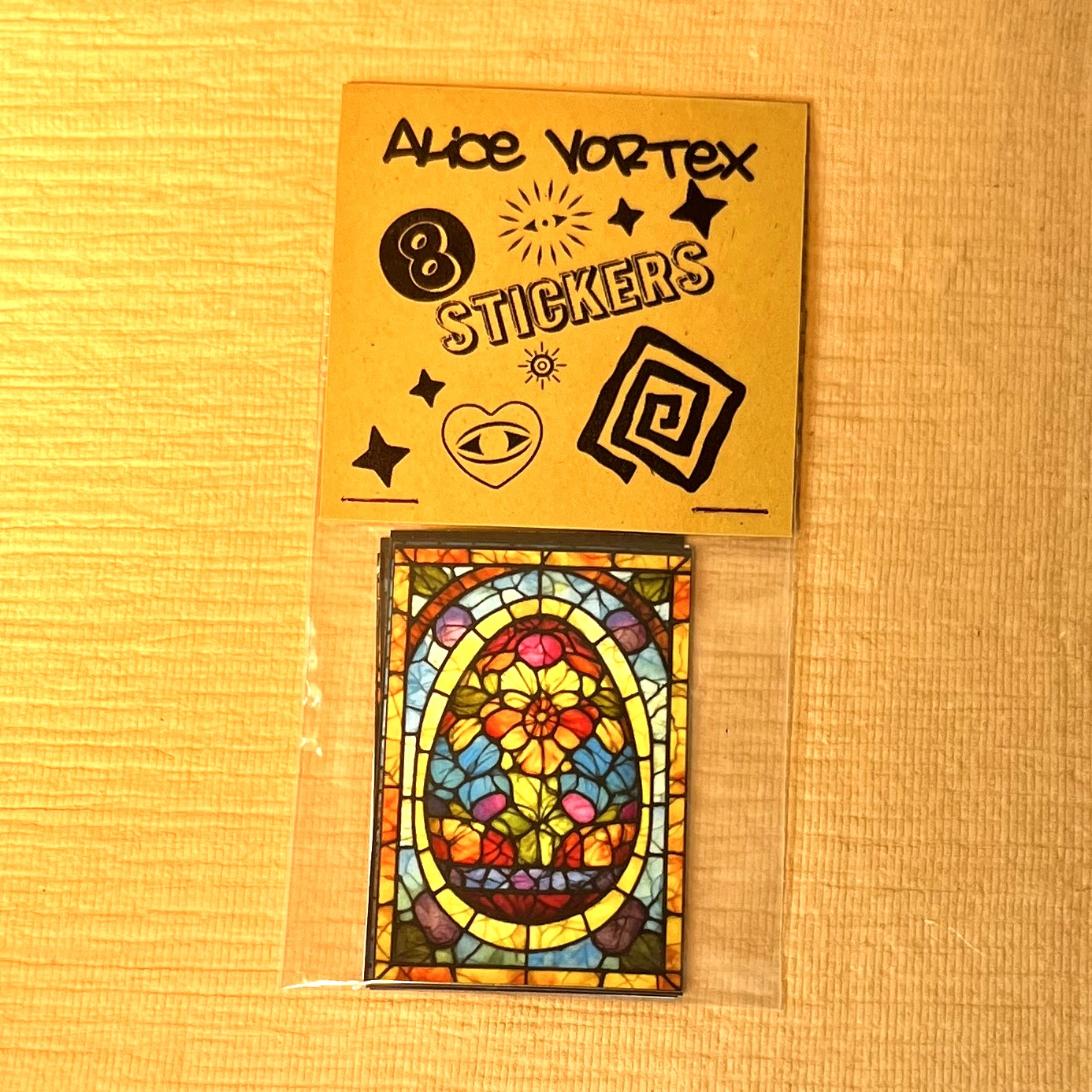 Stained Glass Blooms Sticker Pack