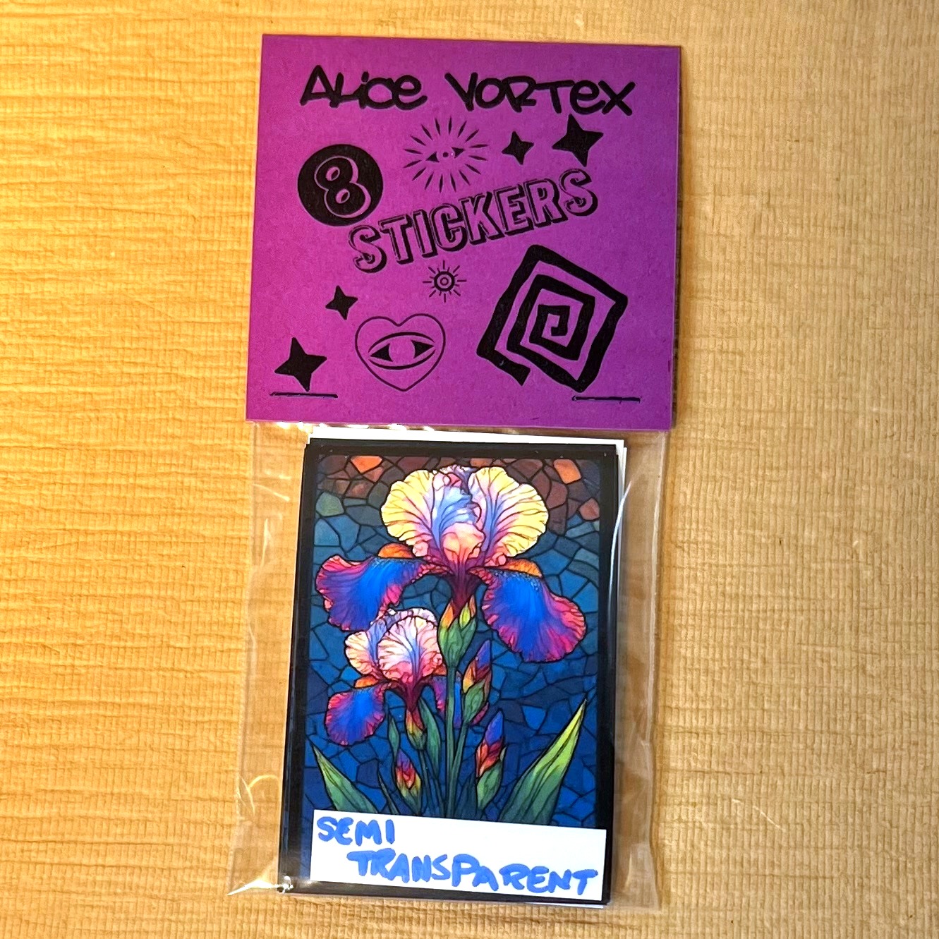 Stained Glass Garden Sticker Pack — Transparent