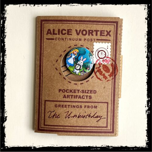 Alice Vortex Artifact Wallet from the Unbirthday — sealed souvenir wallet, front